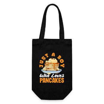 A boy who loves pancakes - Gift Bag for Bottles - black - Front