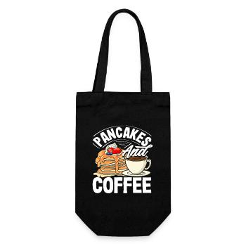 Pancakes and coffee for breakfast lovers - Gift Bag for Bottles - black - Front