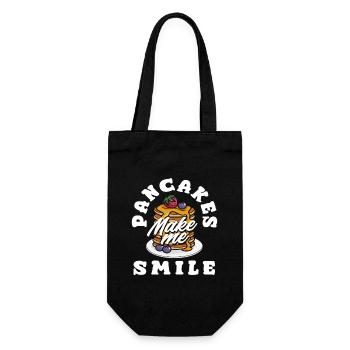 Pancakes make me smile - Gift Bag for Bottles - black - Front