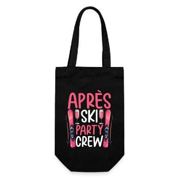 Apres Ski Party Crew - Geschenkbeutel für Flaschen - Schwarz - Vorne
