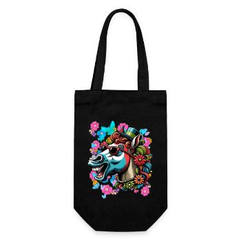 Printemps Eté Cheval Chevaux Cavalier Enfants - Sac à bouteille - noir - Devant