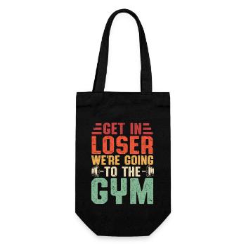 Auf zum Gym keine Ausreden mehr - Geschenkbeutel für Flaschen - Schwarz - Vorne