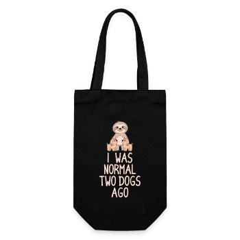 J’étais normal, il y a deux chiens - Sac à bouteille - noir - Devant