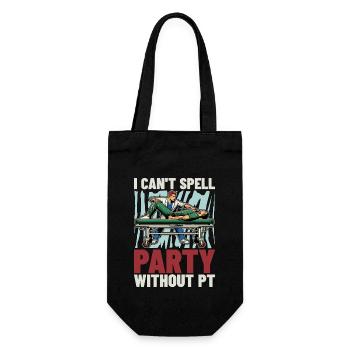Physical Therapist I Can't Spell Party Therapist - Geschenkbeutel für Flaschen - Schwarz - Vorne