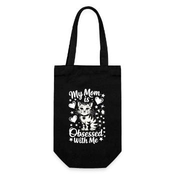 Ma mère est obsédée par moi - le design de chat - Sac à bouteille - noir - Devant