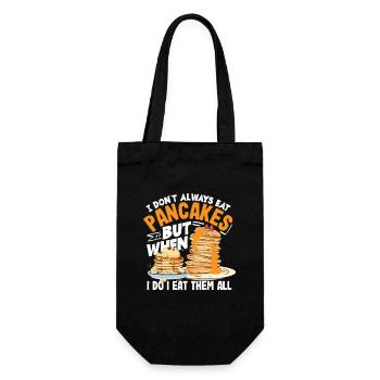 I don't always eat pancakes - Gift Bag for Bottles - black - Front
