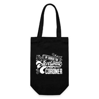 Coroner I am An Awesome Coroner - Gift Bag for Bottles - black - Front