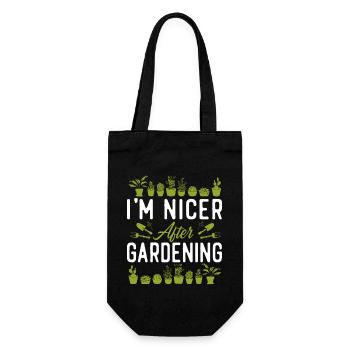 Amateur de plantes Jardinage Je suis plus gentil - Sac à bouteille - noir - Devant