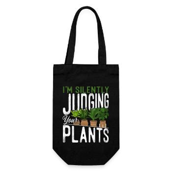 Plant Lover Gardening I'm Silently - Geschenkbeutel für Flaschen - Schwarz - Vorne