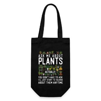 Plant Lover Gardening Ask Me About - Geschenkbeutel für Flaschen - Schwarz - Vorne