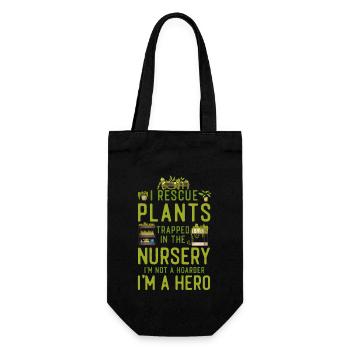 Plant Lover Gardening I Rescue - Geschenkbeutel für Flaschen - Schwarz - Vorne