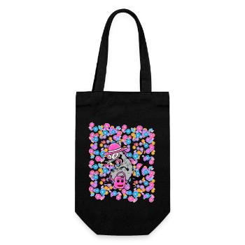 Spring Summer Garden Rat Kids Child 80s 90s - Gift Bag for Bottles - black - Front