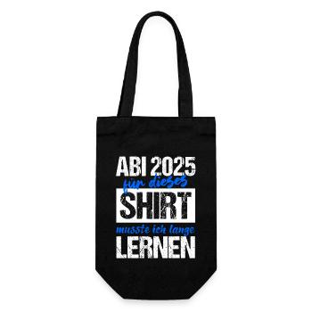 Abi 2025 Gymnasium Abschluss Geschenk Abitur 2025 - Geschenkbeutel für Flaschen - Schwarz - Vorne
