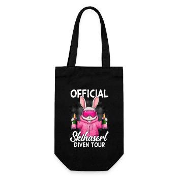 Official Skihaserl Diven Tour - Geschenkbeutel für Flaschen - Schwarz - Vorne