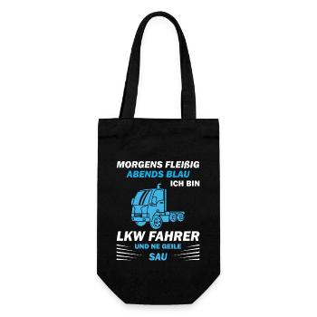 Lkw Fahrer Kraftfahrer LKW-Fahrer - Geschenkbeutel für Flaschen - Schwarz - Vorne