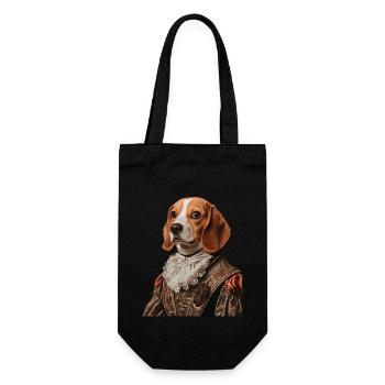 Beagle - Geschenkbeutel für Flaschen - Schwarz - Vorne