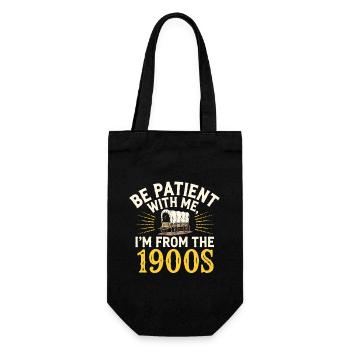Old School Patience from the 1900s - Geschenkbeutel für Flaschen - Schwarz - Vorne