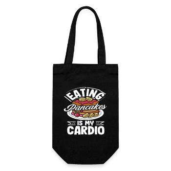 Pfannkuchen Sind Mein Cardio-Leben - Geschenkbeutel für Flaschen - Schwarz - Vorne