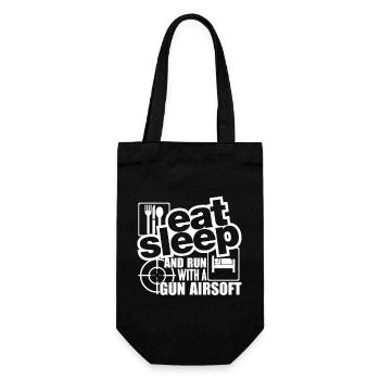 Airsoft Eat Sleep Run With Gun Airsoft - Gift Bag for Bottles - black - Front
