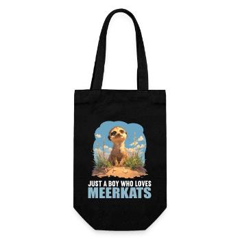 Meerkat Erdmännchen - Geschenkbeutel für Flaschen - Schwarz - Vorne