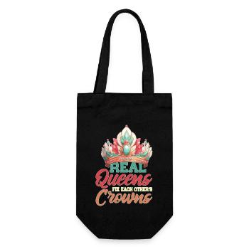 Real Queens Fix Each Other's Crowns 7 - Geschenkbeutel für Flaschen - Schwarz - Vorne