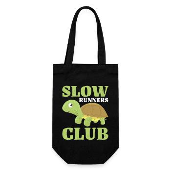 Slow Runners Club 19 - Geschenkbeutel für Flaschen - Schwarz - Vorne