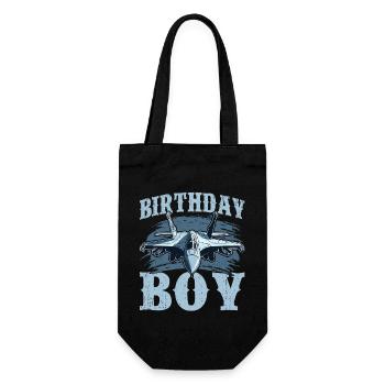 Anniversaire garçon avion de chasse conception - Sac à bouteille - noir - Devant