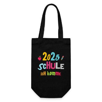 Écolier 2025 Inscription des jeunes filles à l’école 2025 Décoration - Sac à bouteille - noir - Devant