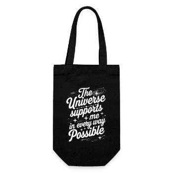 L’univers me soutient de toutes les manières - Sac à bouteille - noir - Devant