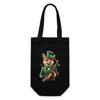Fuchs - Geschenkbeutel für Flaschen - Schwarz - Vorne