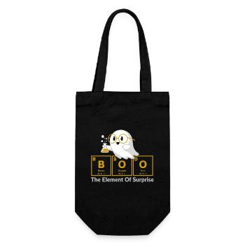 Boo Chemie Geist Periodensystem - Geschenkbeutel für Flaschen - Schwarz - Vorne