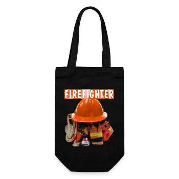 Fire Brigade Equipment FIREFIGHTER - Gift Bag for Bottles - black - Front