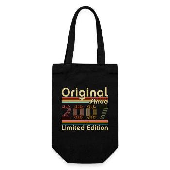 18 Ans 2007 Vintage Rétro Cadeau d’anniversaire - Sac à bouteille - noir - Devant