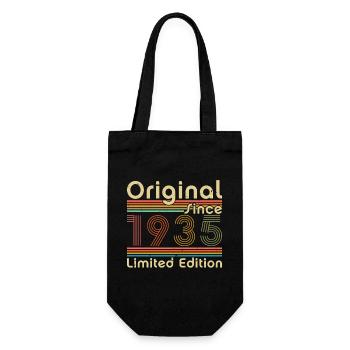 1935 Vintage Retro 90 Year Birthday Gift - Gift Bag for Bottles - black - Front