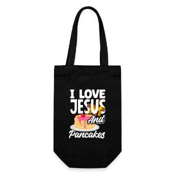 J’aime Jésus et les crêpes - Sac à bouteille - noir - Devant