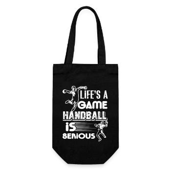 Handball Life Is A Game Handball Is Serious - Gift Bag for Bottles - black - Front