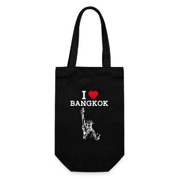 I Love Bangkok Statue Of Liberty Cool Heart Flag - Gift Bag for Bottles - black - Front