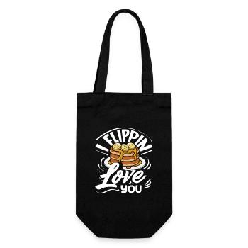 Pancakes I Love You Flippin - Gift Bag for Bottles - black - Front