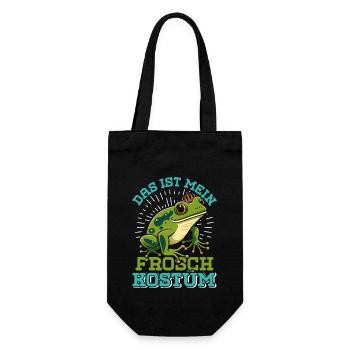 Karneval Party Frösche DAS IST MEIN FROSCHKOSTÜM - Geschenkbeutel für Flaschen - Schwarz - Vorne