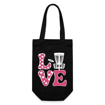 Discgolf Spruch Sport Lustiges Discgolf Geschenk - Geschenkbeutel für Flaschen - Schwarz - Vorne