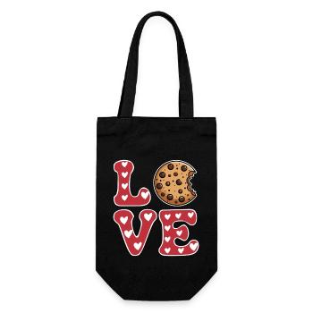 Cookies Saying Chocolate Cookies Funny Cookie Gift - Gift Bag for Bottles - black - Front