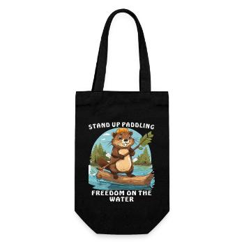 STAND UP PADDLING FREEDOM ON THE WATER - Geschenkbeutel für Flaschen - Schwarz - Vorne