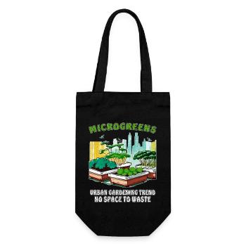 MICROGREENS URBAN GARDENING TREND - Gift Bag for Bottles - black - Front