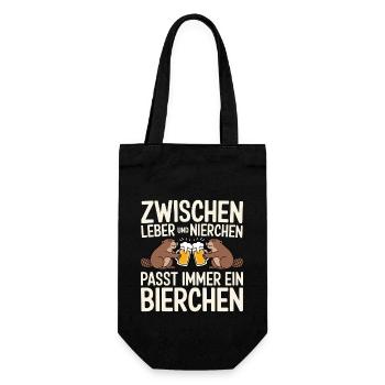 Une bière s’insère toujours entre le foie et les reins - Sac à bouteille - noir - Devant
