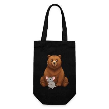 L’ours et la souris sont les meilleurs amis - Sac à bouteille - noir - Devant