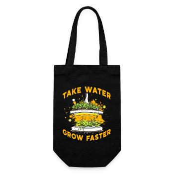 Take water grow faster - Gift Bag for Bottles - black - Front