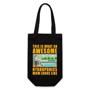 This is what an awesome Hydroponics Mom looks like - Gift Bag for Bottles - black - Front