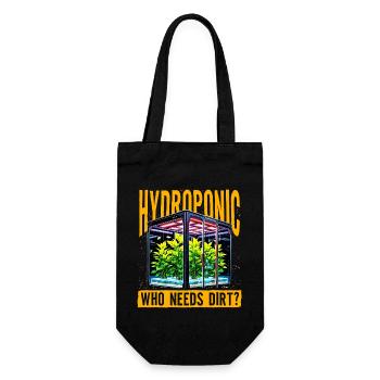 Hydroponic who needs dirt? - Gift Bag for Bottles - black - Front