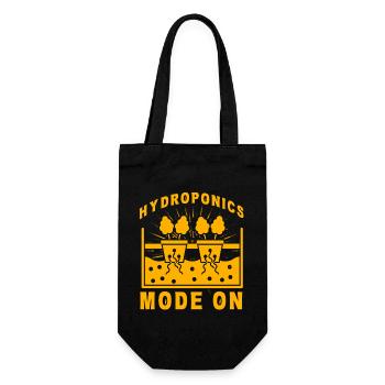 Hydroponics Mode On - Gift Bag for Bottles - black - Front