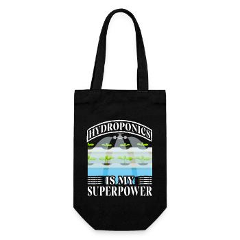 Hydroponics is my superpower - Gift Bag for Bottles - black - Front